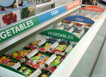 picture of open top display freezer